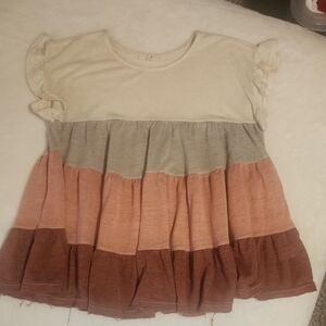 Easel Colorful Womens Tunic Top